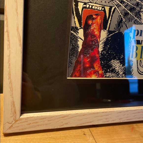 Handmade Collage for Carnivores Framed Luxe Wall Art w Tigers and Meats! - Picture 2 of 5